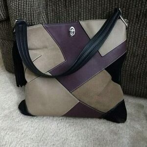 Sondra Roberts leather multi colored purse